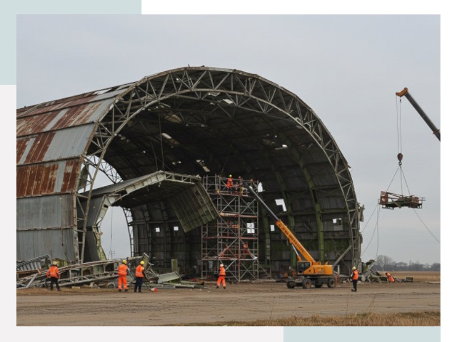 Демонтаж ангаров в Сатке